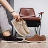 Men's Shoes Casual Low-top Foot Cover One-pedal Lazy Shoes Flat-soled Lace-up Large-size Men's Shoes