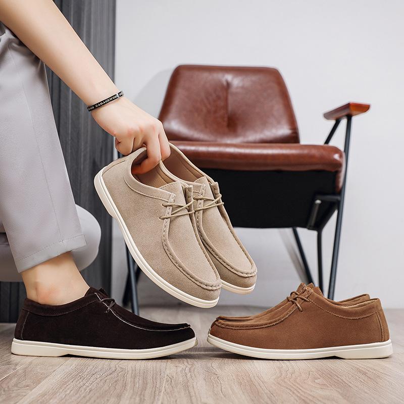 Men's Shoes Casual Single Shoes Low-top Foot-fitting One-pedal Lazy Shoes Fashionable Versatile Large-size Flat Shoes Men