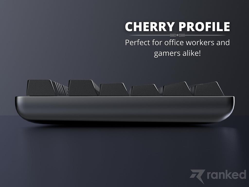 Ranked Premium Blank POM Keycap Set | 1.45mm Thick POM | Cherry Profile for Custom Mechanical Keyboards (Black, 169 Keycaps)
