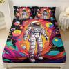 Space Astronaut Pattern Mattress Three-Piece Digital Printing Mattress Bedding Set Adult Children