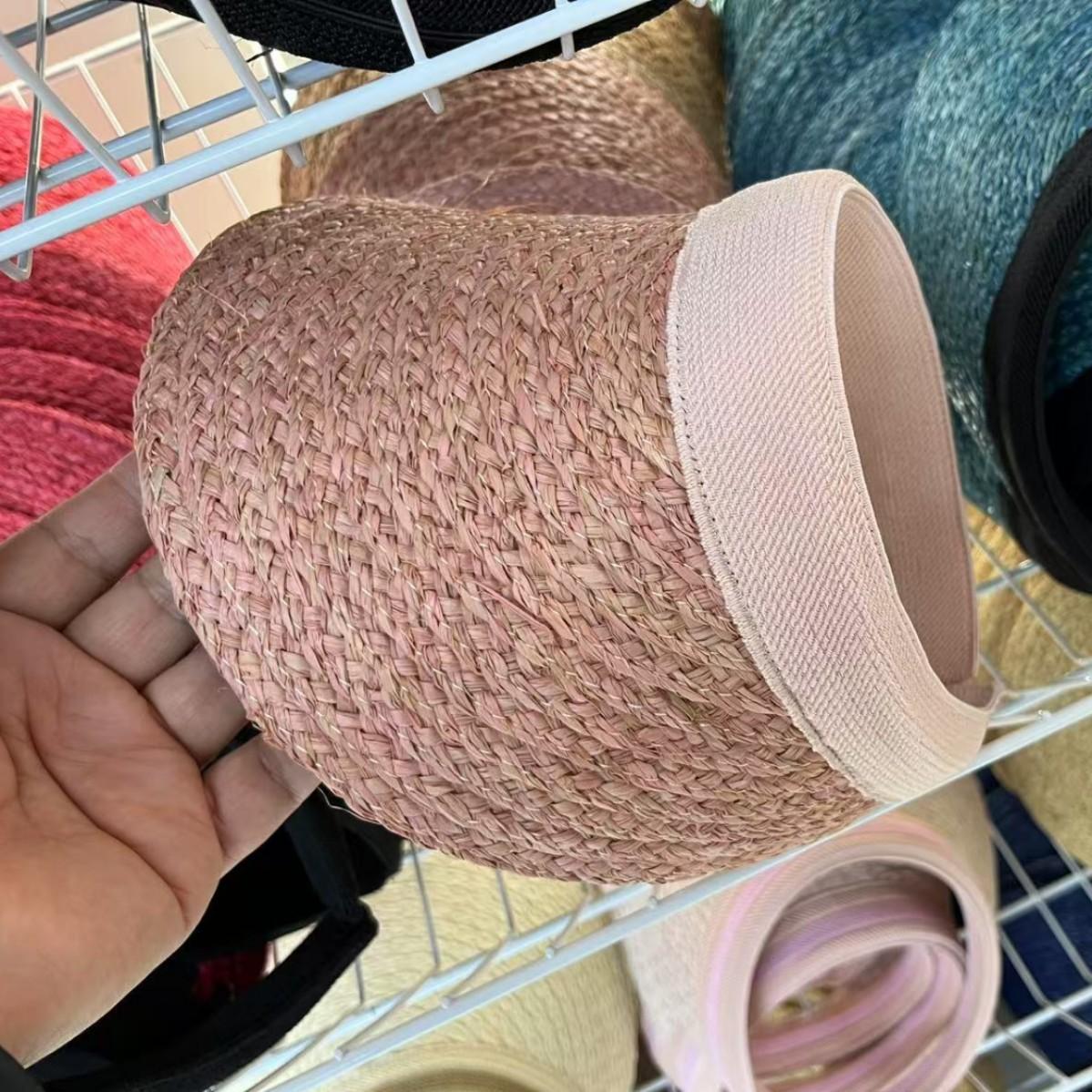 

Lafite empty top sunshade sunscreen cycling hat face cover straw hat women s summer fashion headband duck tongue sun hat
