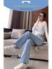 Women's Summer Petite High-Waist Light Flare Jeans - Slimming 2025 Style