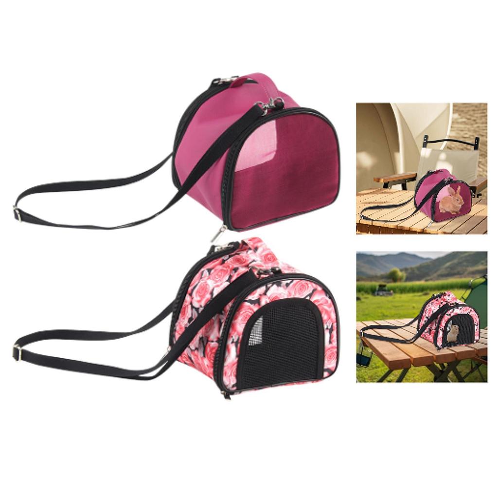 Hamster Carrier Bag Zipper Soft Breathable Adjustable Strap Pouch Transport Bag for Small Animals Rabbits Rats Hamster Squirrel