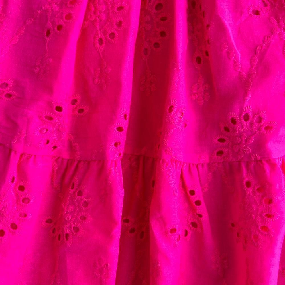 Vestido Vintage con bordado calado de cintura alta, vestido de hada acampanado de manga corta, Vestidos elegantes de playa para verano, vestido veraniego para vacaciones para mujer