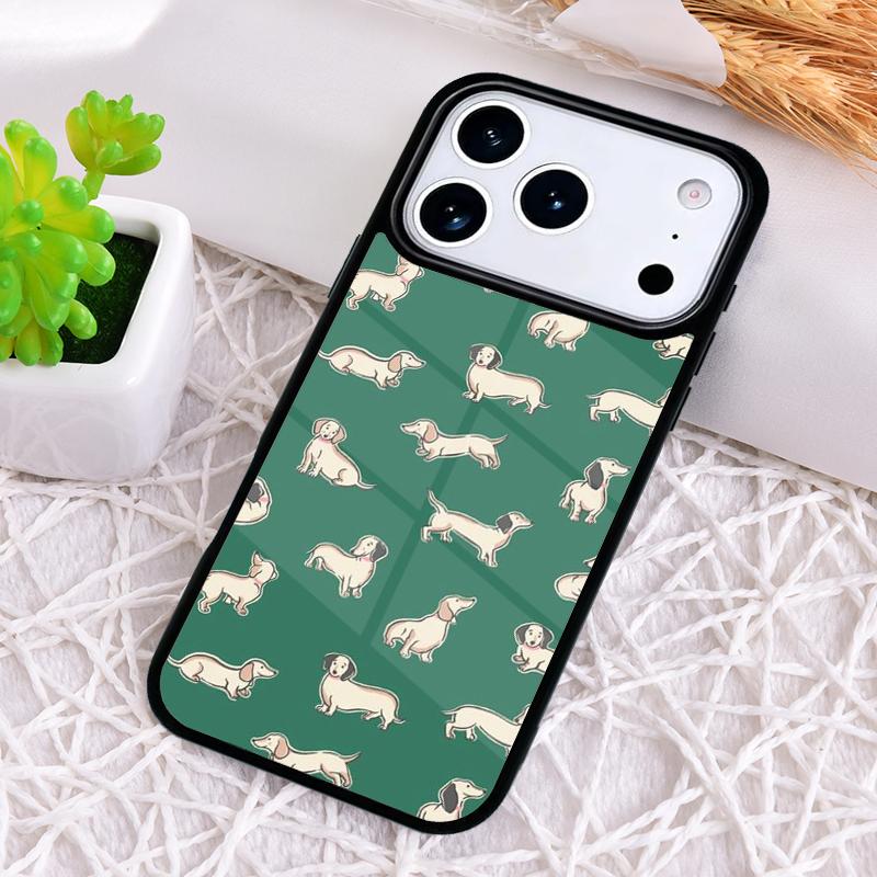 Cute Dachshund Dog Hot Phone Case for iPhone 17 Air 16 15 11 12 14 13 Pro Max Shockproof Cover