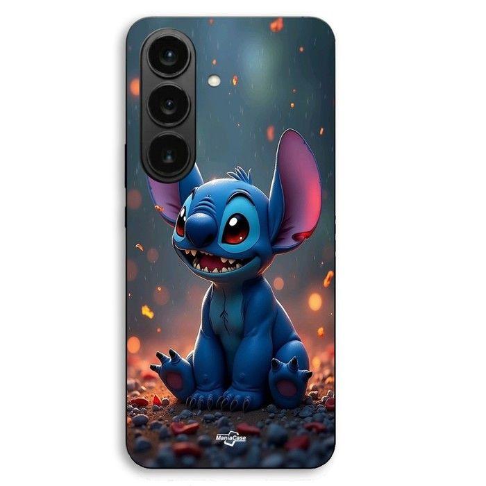 Coque de téléphone - MANIACASE - Samsung Galaxy S26 Plus - Silicone TPU - Noir - Stitch mignon 3D