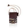 Artigianoworks Memo Pad Cover Shoulder Bag Himeji Leather Genuine Leather Made In Japan Handmade Simple with Pen Holder Brown X Zebra Apo-21hh