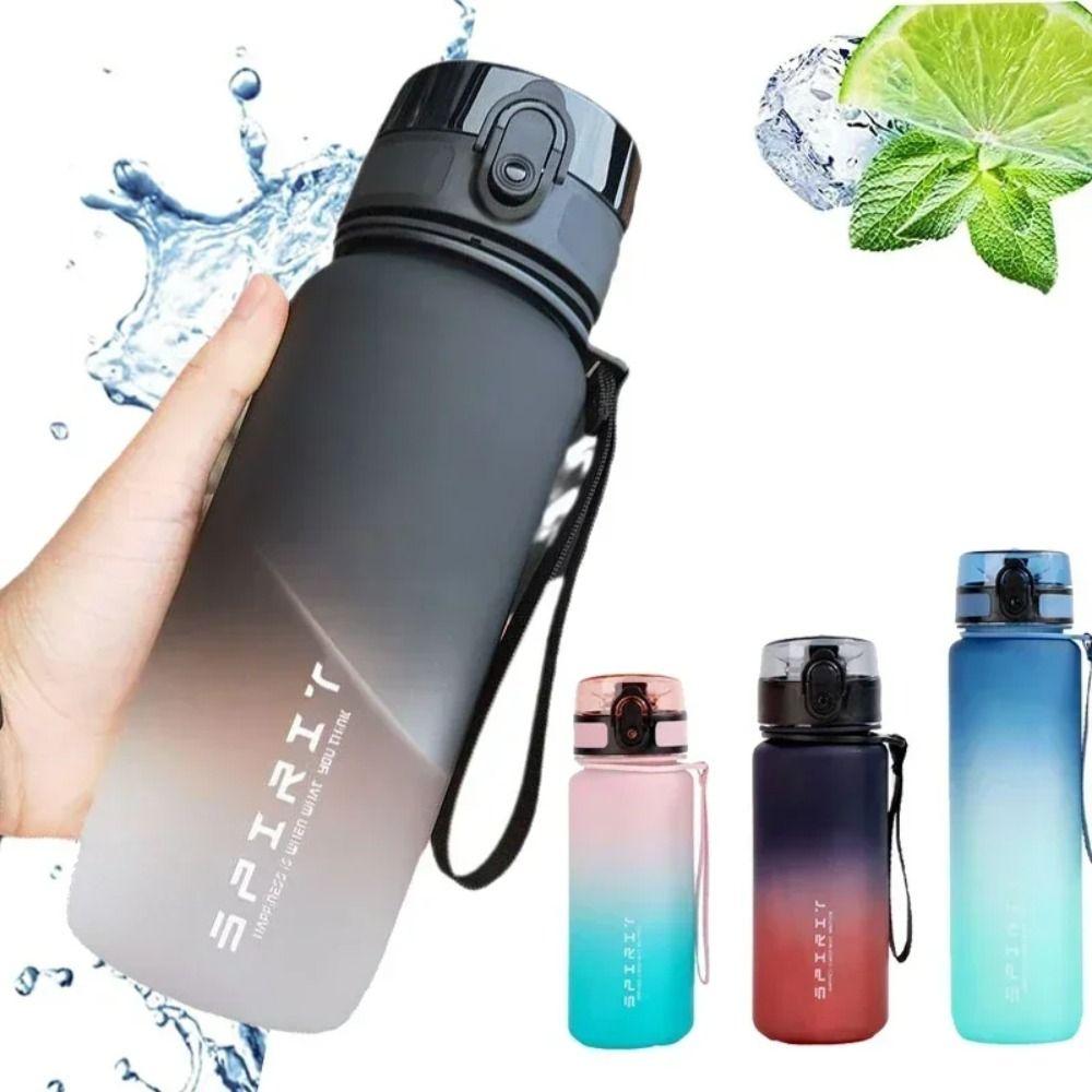 

650/100ML Sports Water Bottle BPA Free Water Jugs Outdoor Sports Frosted Drink Bottle 650ml-D