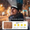 Wireless Bluetooth 5.4 Music Beanie Hat with LED Headlight, IPX5 Waterproof Stereo Headphones for Outdoor Sports