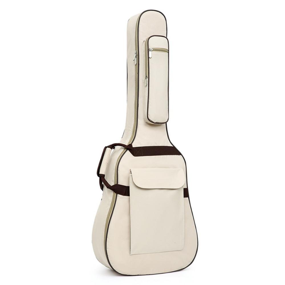 with Side Handle 41 Inch Guitar Bag Double Shoulder Strap Portable Guitar Backpack Folk Guitar бежевый
