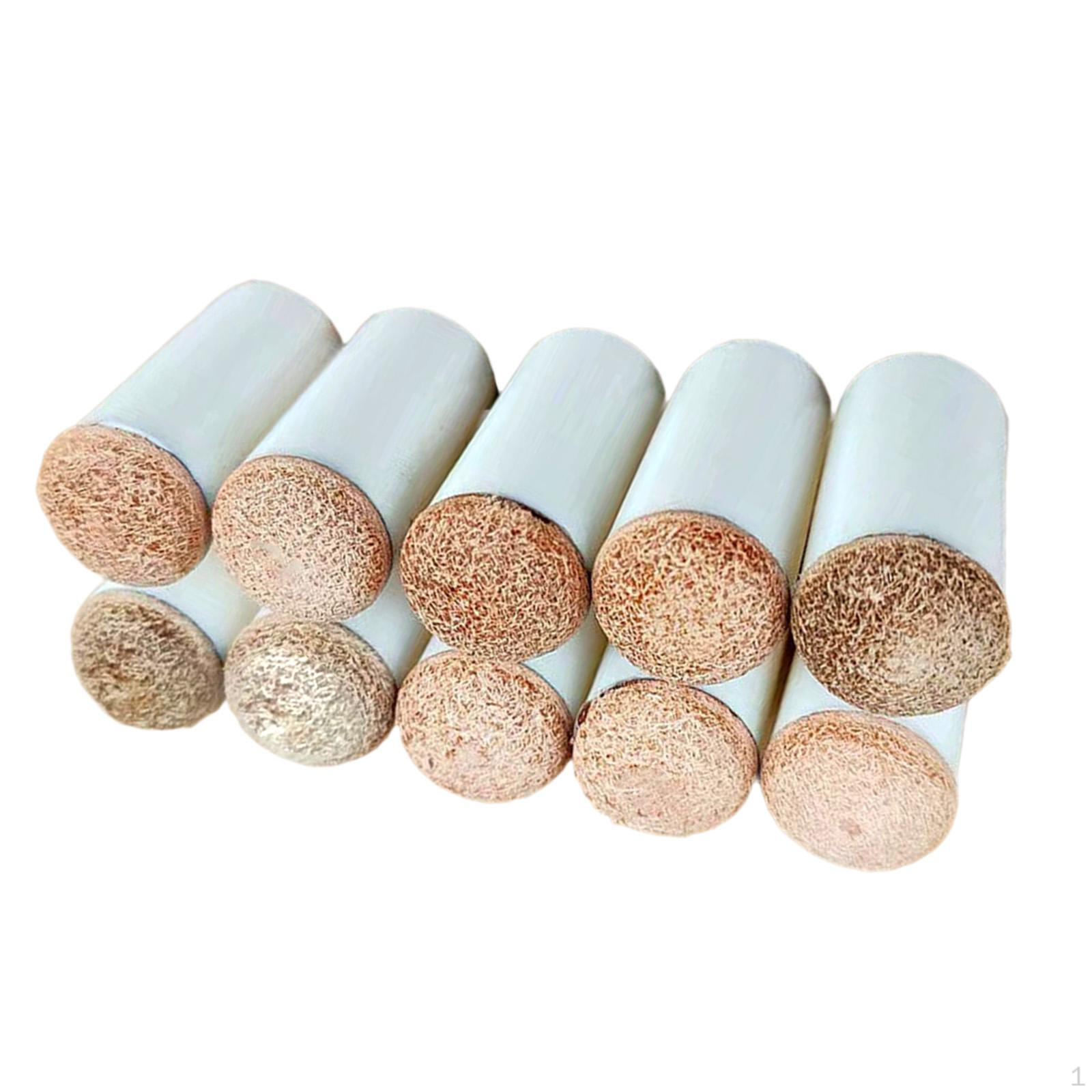 

10 насадок для бильярдного кия, 12 мм, портативные, легкие, нескользящие, для бильярда коричневый