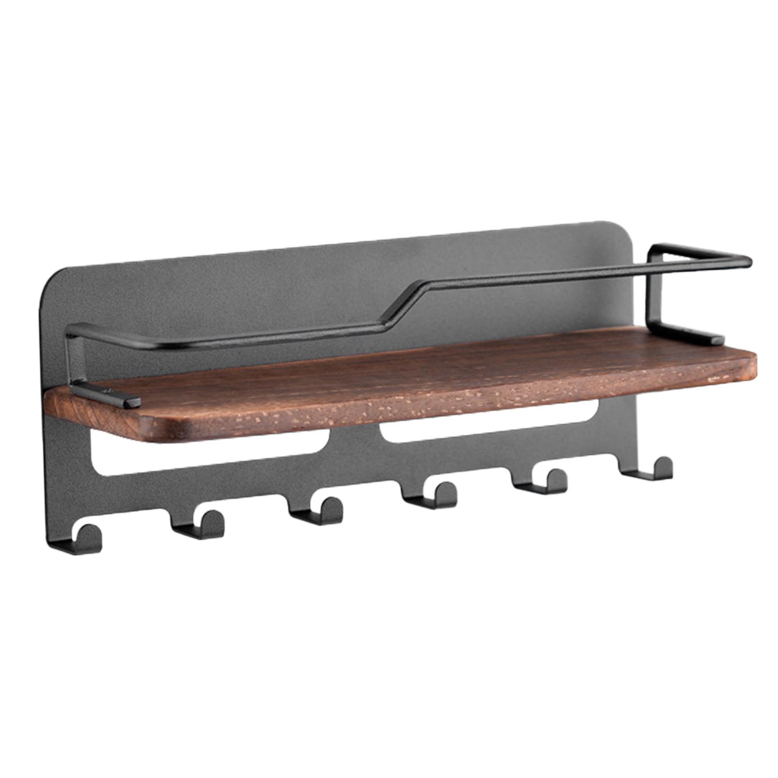 Боковая полка для холодильника с крючками подвесная корзина для кухонного балконного шкафа чёрный 4647₽