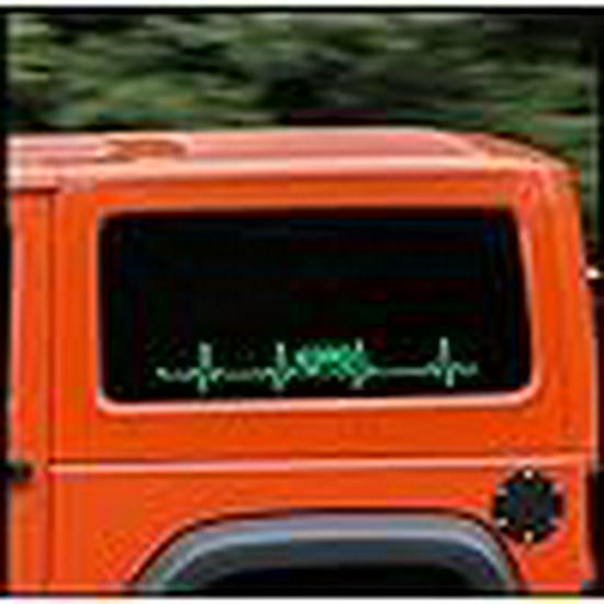 

Наклейка ЭКГ для автомобилей и ноутбуков - Идеально подходит для окон, боковин и многого другого. изумрудный/зелёный