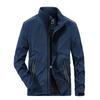 Spring and Autumn New Men's Casual Large Size Jacket Men's Youth Printed Stand-Up Neck Elastic Jacket Jacket