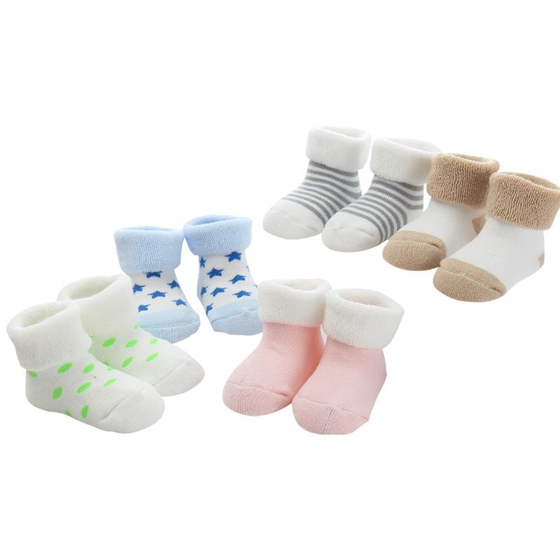 5 Pairs/lot 0 To 24M Newborn Baby's Terry Socks 2020 New Arrival Winter Warm Socks For Infants Girls Boys Thick Sock For Toddler