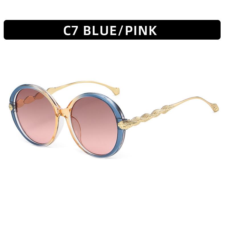 

Модные и модные новые простые солнцезащитные очки, персонализированные женские солнцезащитные очки, устойчивые к ультрафиолетовому излучению синий/дубильная кора