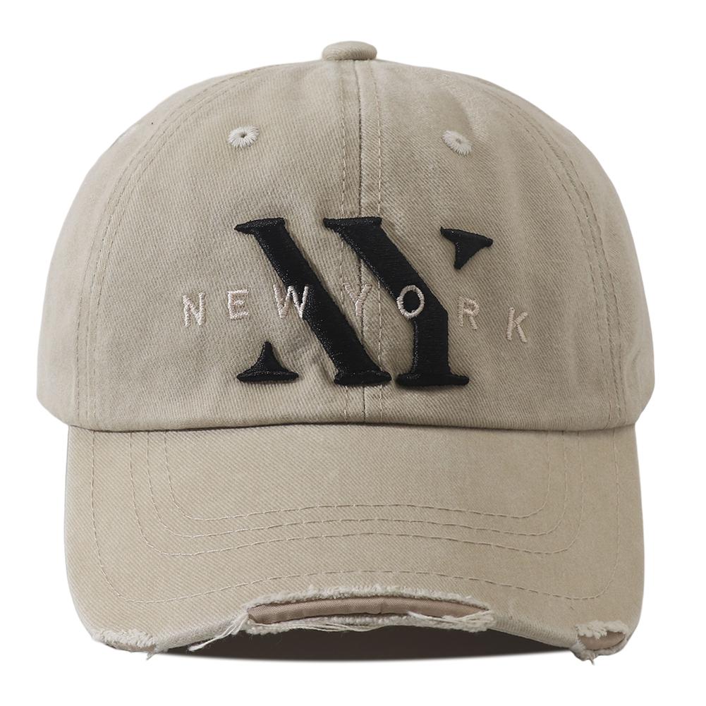 Yiran bag Nieuwe Unisex Ny Letter Geborduurde Baseballpet Zonneklep Vintage Verweerd Vizierpetten Voor Vrouwen Mannen Buiten Zonnebescherming Hoed Adjustable