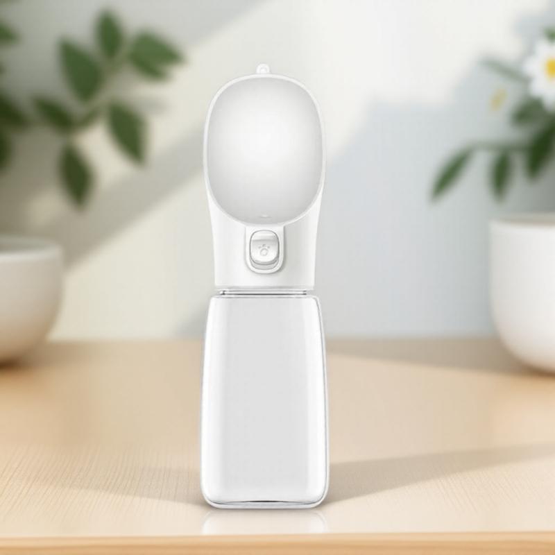 

Портативная бутылка для воды для питомцев 350 мл Собака Кошка Дорожный диспенсер Миска для питья на открытом воздухе Кормушка Принадлежности белый