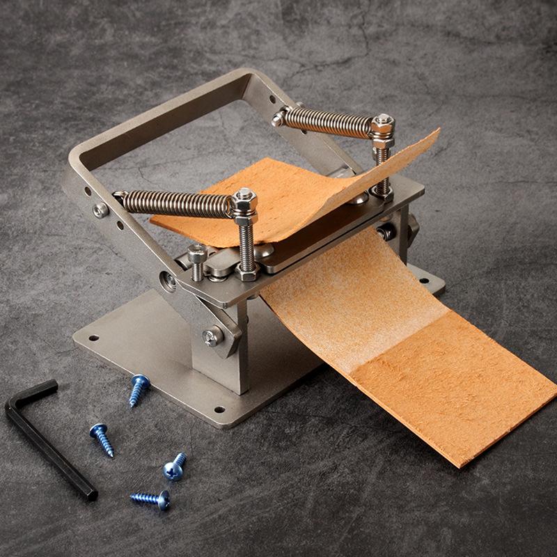 Leather Thinning Machine Cowhide Thinning Machine Stainless Steel Belt Vegetable-Tanned Leather Thinning Device grigio