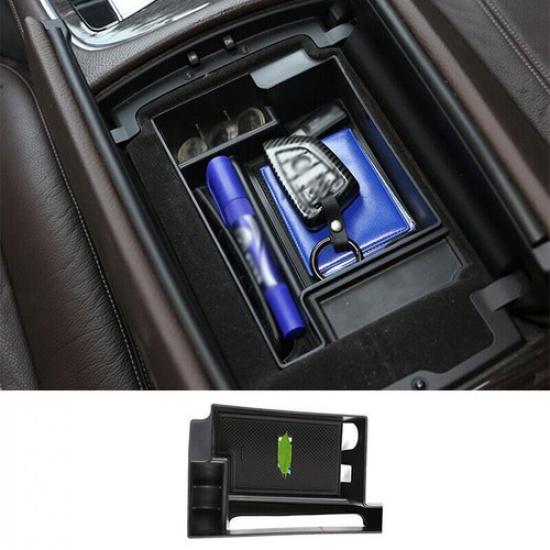 Fit For BMW 7 Series 2016- Matte Black Middle Console Storage Box Trim 1PCS