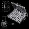25Pcs Clear Sewing Machine Bobbins Spools Empty Bobbins Spools Plastic Storage Box For Household DIY Sewing Accessories Tools