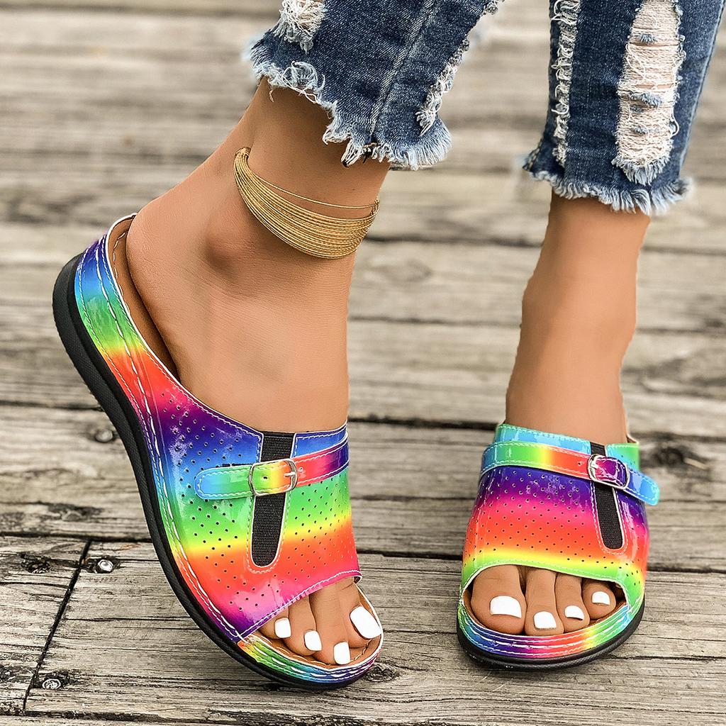 Heels Women's Sandals Peep Toe Shoes For Summer Women Sandals Wedge Heel Sandalias De Mujer Heeled Summer Sandals Woman Slippers