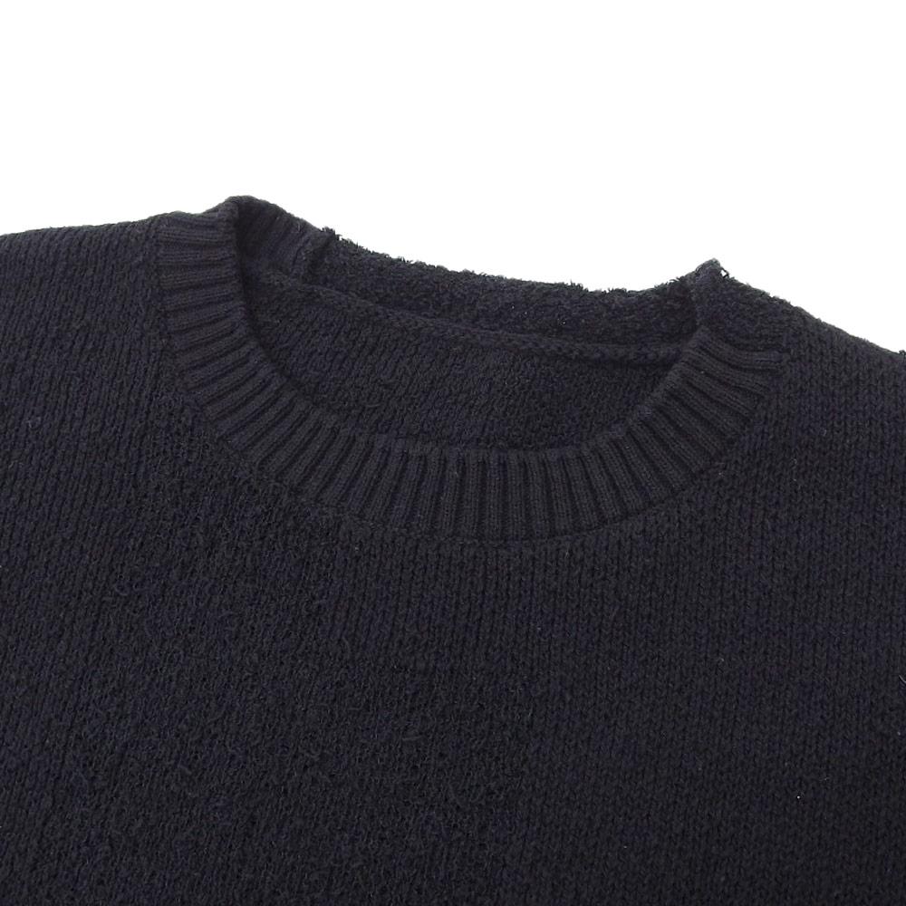 Y's Y's Y's Different Knit Docking Pullover Knit Tops Women's Black Size 2 YY-K75-680 Tops 2 blackUsed
