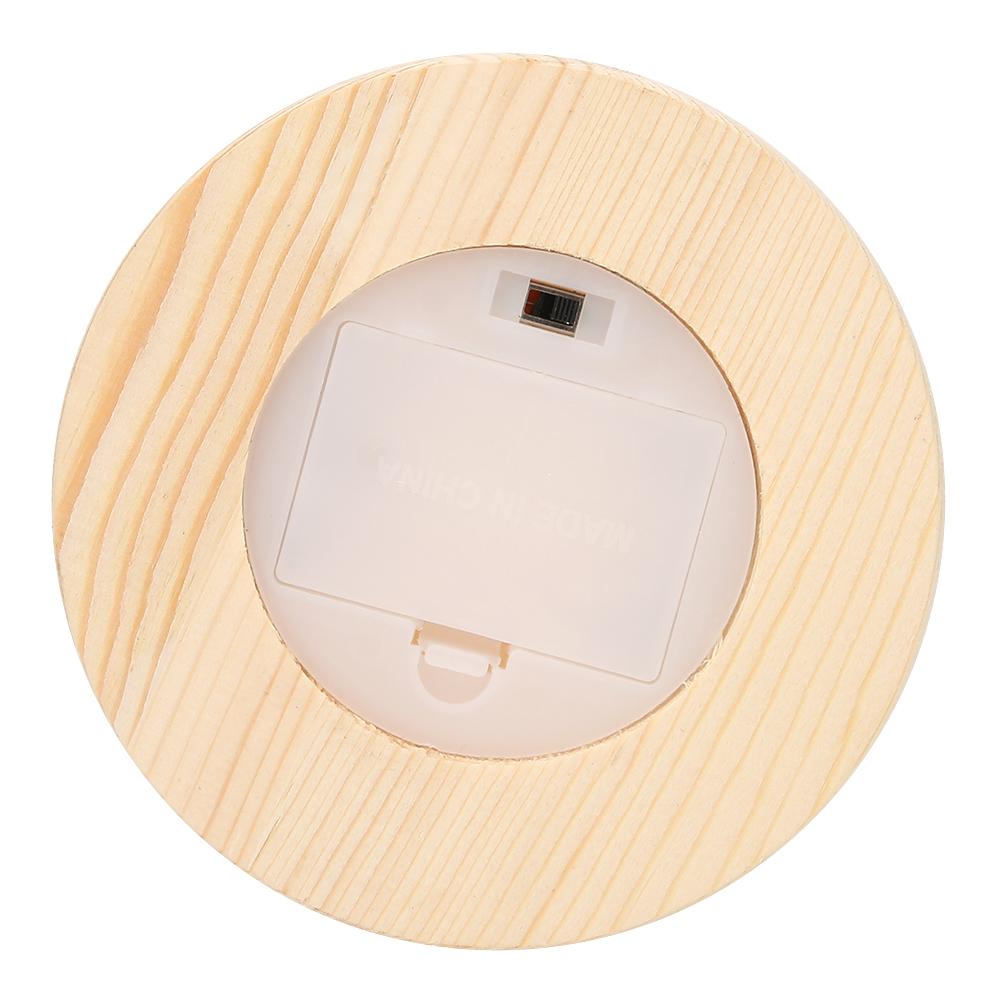 LED Night Light Lamp Wooden Base with Beautiful Rose Valentines Gift Christmas Presentpink