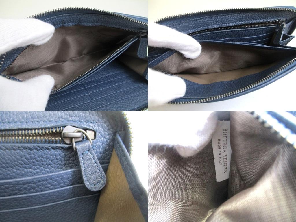 Authentic BOTTEGA VENETA Intrecciato Green Tricolor Leather Round Zip Wallet Purse #a904  Refurbished