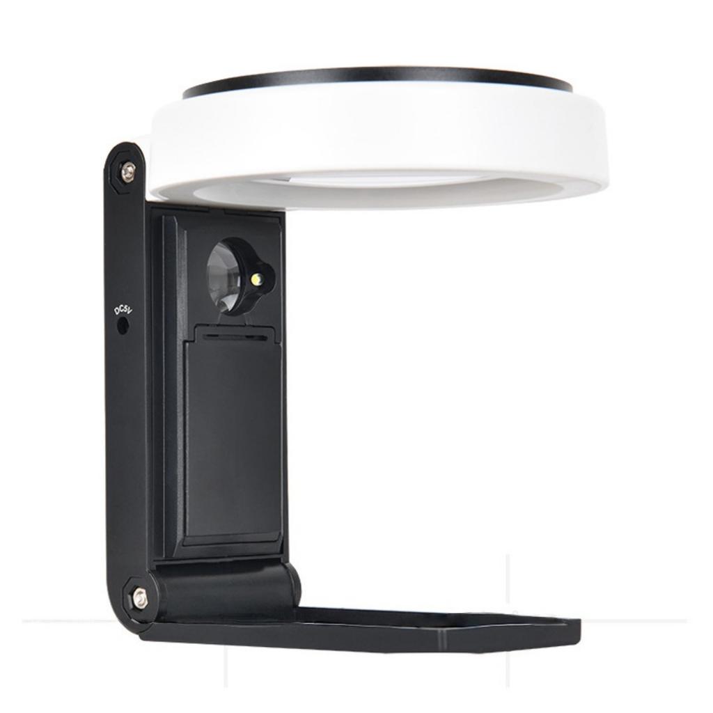 Magnifying Glass With Light And Stand 10x 25x Foldable Magnifier Usb Handheld And Standing Illuminated Magnifier Reading