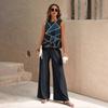 1116 New European and American Fashion Ethnic Geometric Tank Pants Set WN11+MRO6