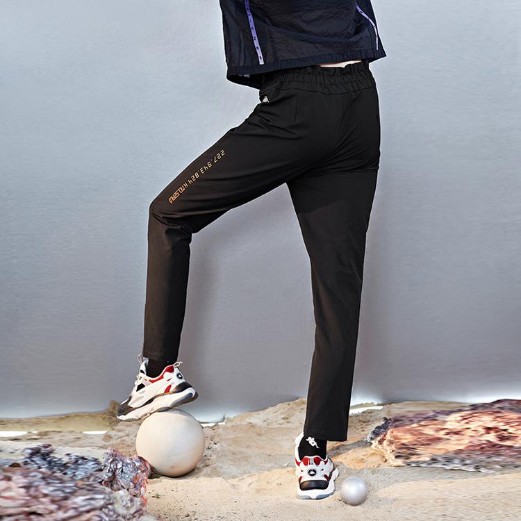 Kappa Slim High-Waisted Casual Jogger Pants Women bottoms Black K0B62AY05F