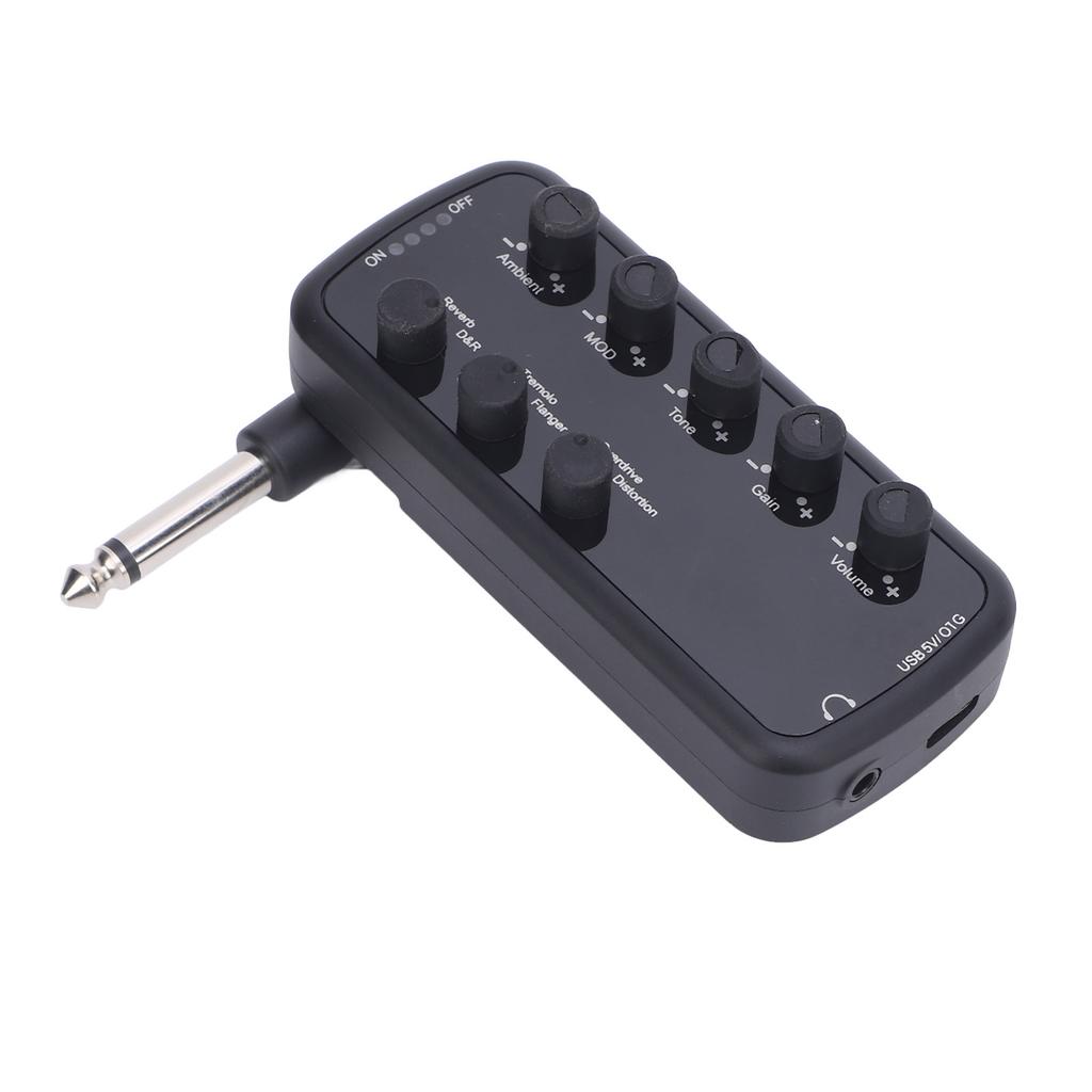 Electric Guitar Headphone Amplifier Acoustic Overload Distortion Timbre Delay Reverb Effect Chorus Tremolo USB