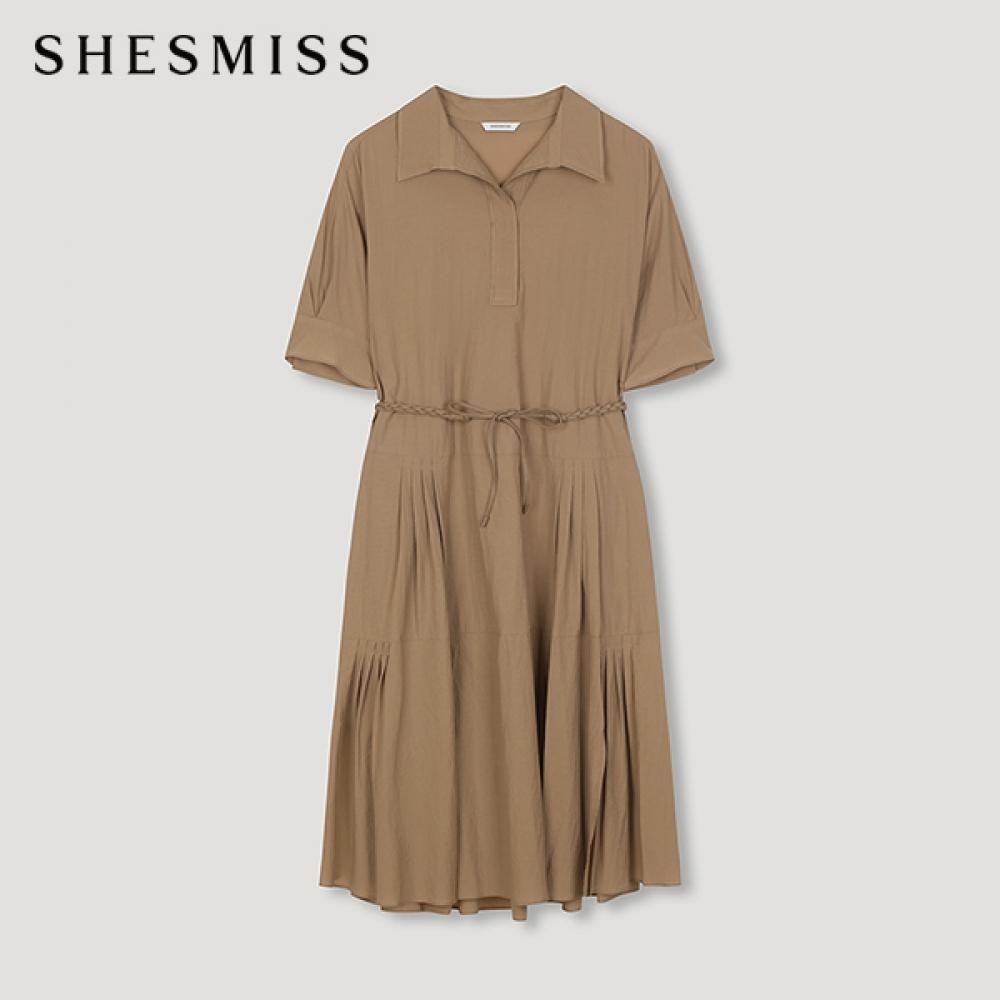 

She S miSS Pleated Block dreSS Swwopn22110 Ca Camel/55