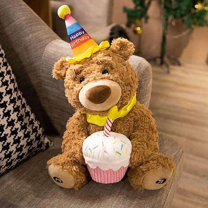 Ours en Peluche Chantant Jouet en Peluche Avec Fonction d'Enregistrement Pour Cadeau d'Anniversaire d'Enfant
