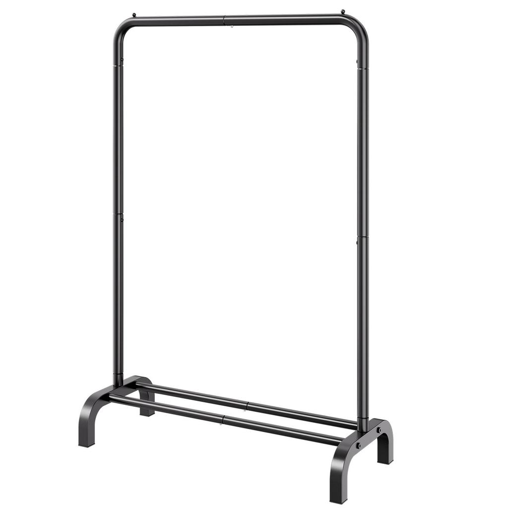 Clothes Rack, Heavy Duty Clothing Garment Rack with Hanging Rod and Bottom Storage Area, Clothing Rack for Bedroom Guest Room