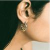 Trend Personality Unique Simple Small Ring Pendant Gold And Silver Color Matching Ear Buckle Earrings Niche Fashion Earrings Women