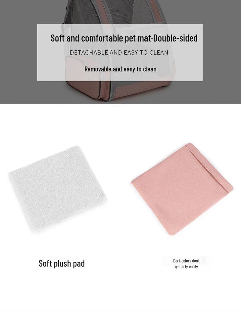 Portable Breathable Cat Backpack: Lightweight Foldable Kitten Carrier with Large Capacity