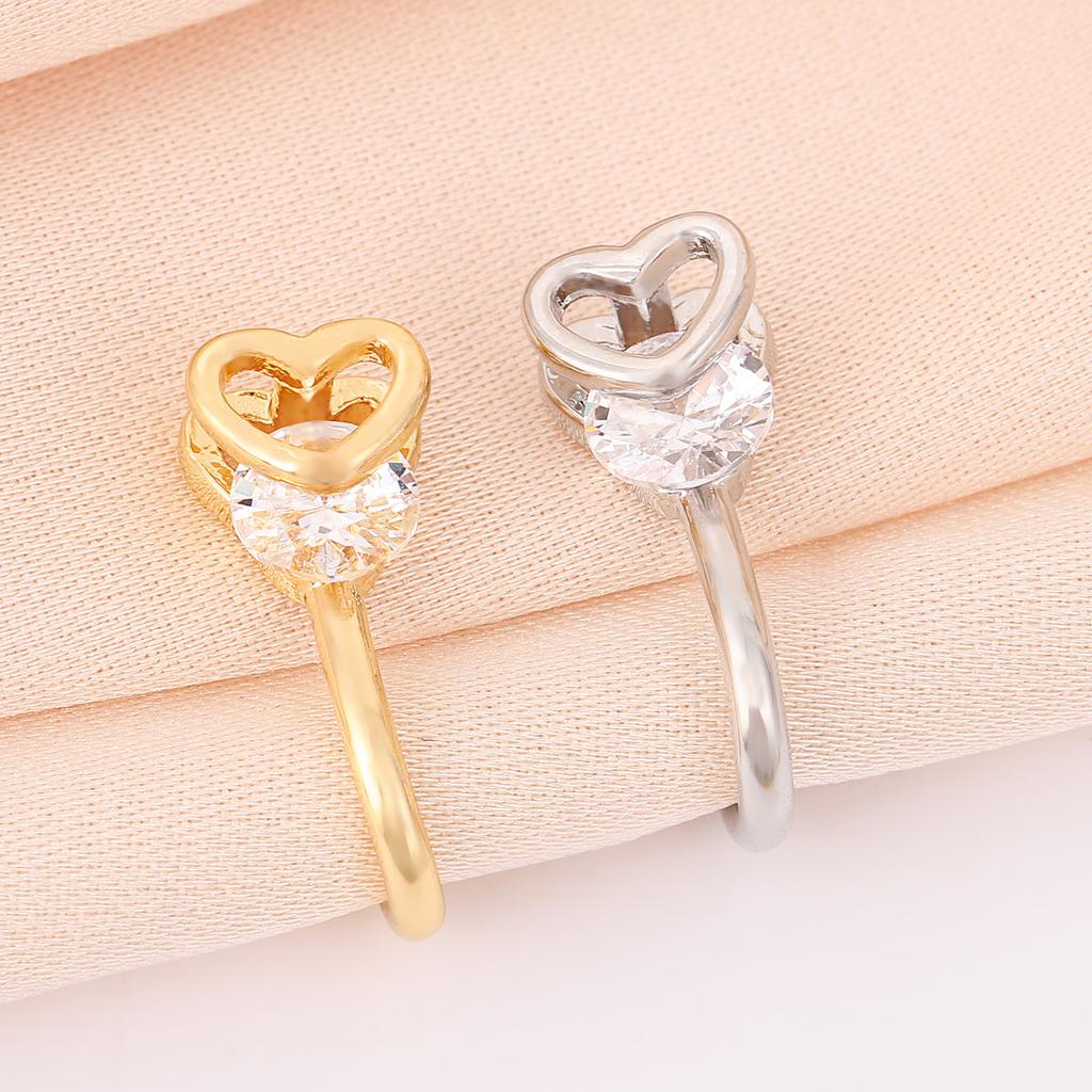 Stylish And Smart Love U-Shaped Nose Clip, Japanese And Korean Simple And Exquisite Personalized Nose Ring, Female Free Punching Love Nose Stud