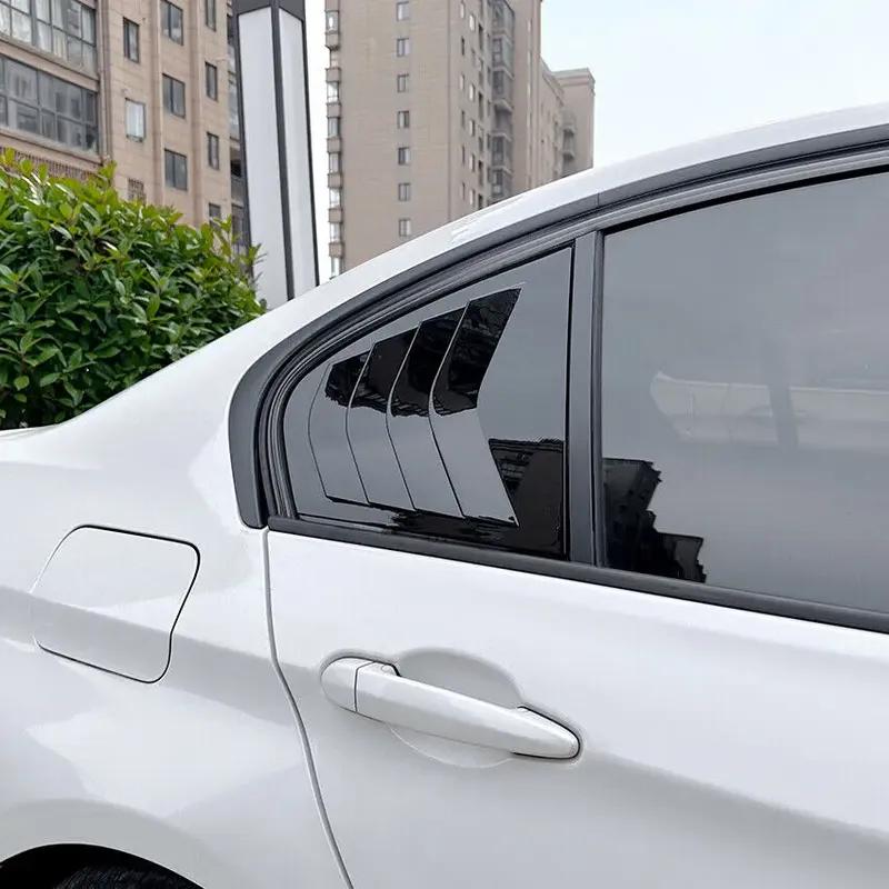 For BMW 3 Series Sedan F30 318i 320i 325i 2013- 2PCS ABS Window Quarter Louver Shutter Cover Car Rear Side Vent Scoop Trim