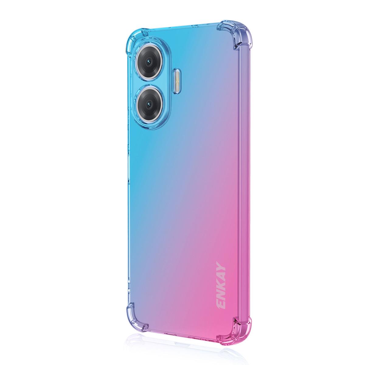 

For Xiaomi Redmi Turbo 4 Pro 5G/Xiaomi Poco F7 5G TPU Case ENKAY Thickened Four Corner Drop-proof Phone Back Cover Blue/Pink