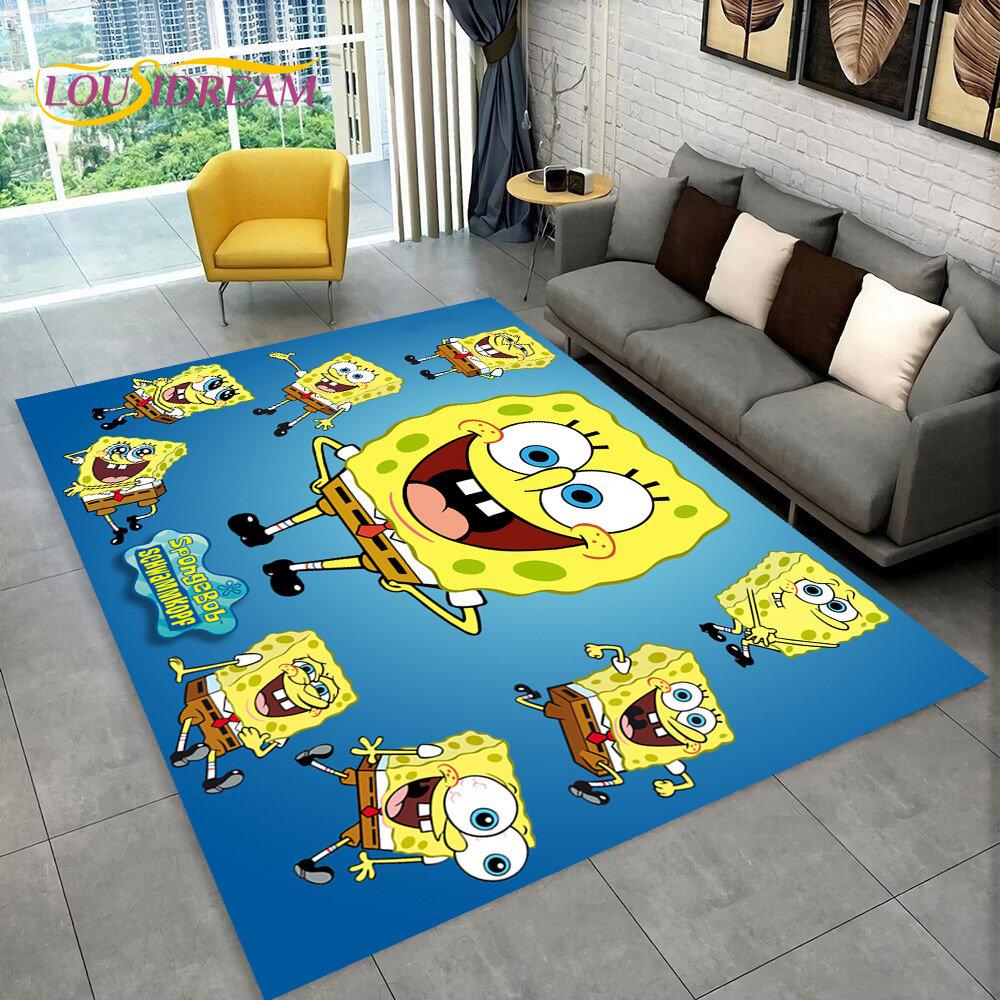 Cartoon S-SpongeBob Area Rug,Carpet Rug for Home Living Room Children Bedroom Sofa Doormat Decor,kids Play Non-slip Floor Mat
