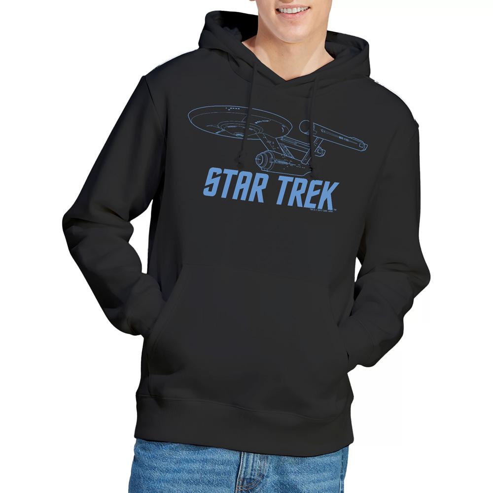 Star Trek Mens Enterprise Outline Hoodie