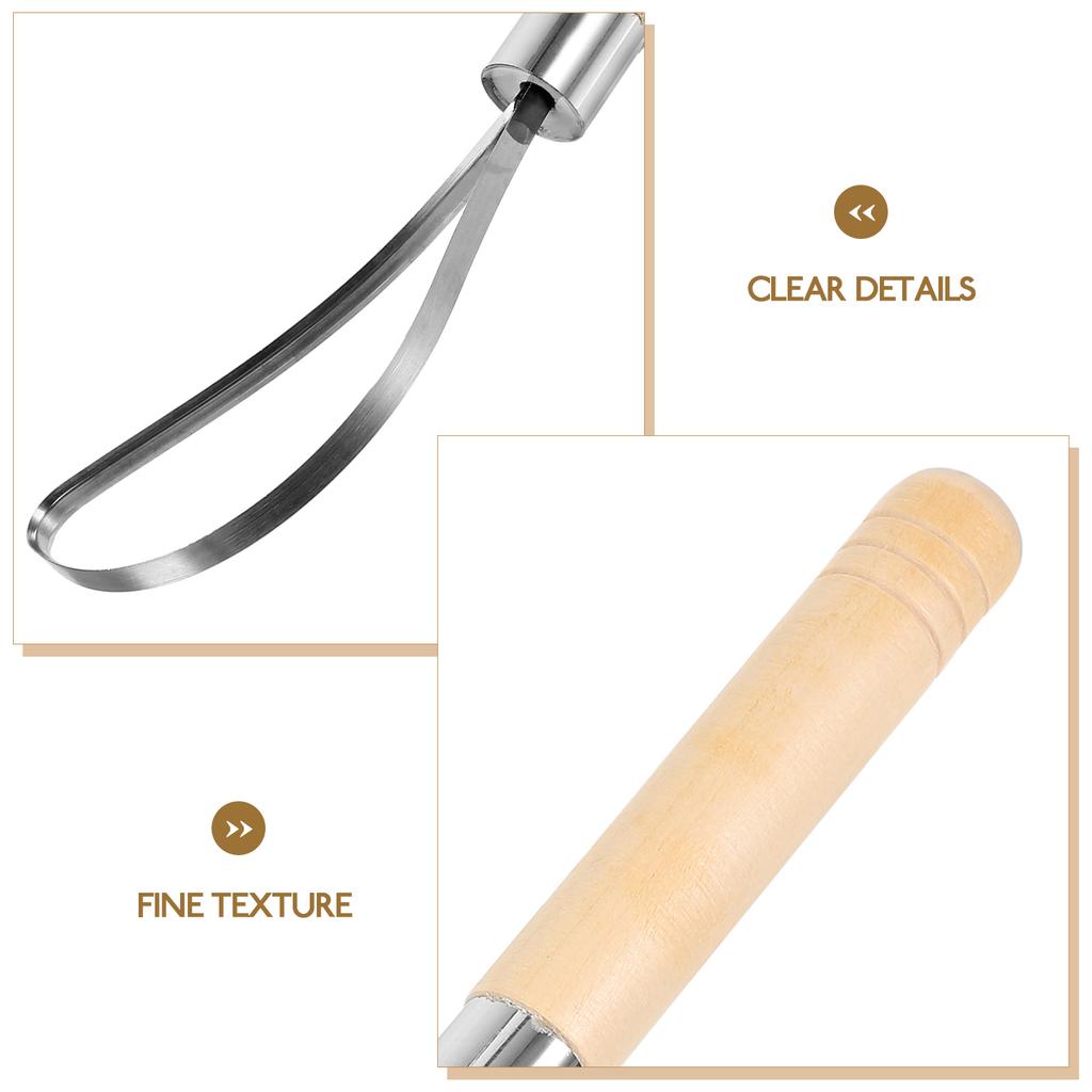 Kokosköttskrapa Kniv Rivjärn Öppnare Rostfritt Stål Verktyg Träborttagare