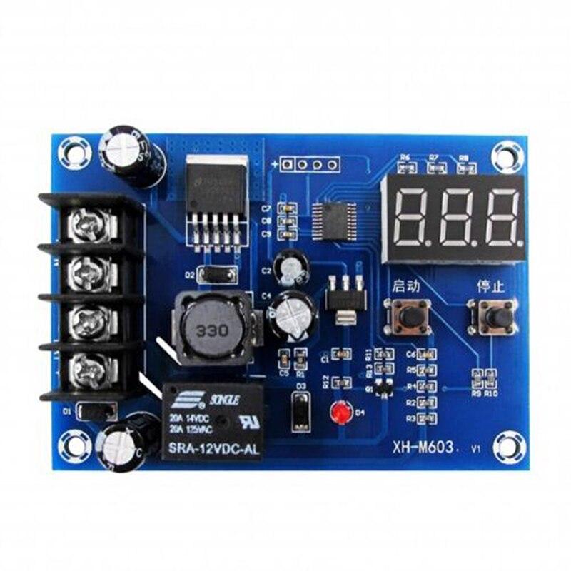 XH-M603 Modul řízení nabíjení Digitální LED displej Úložiště lithiové baterie Ovládací spínač nabíječky Ochranná deska 12-24V