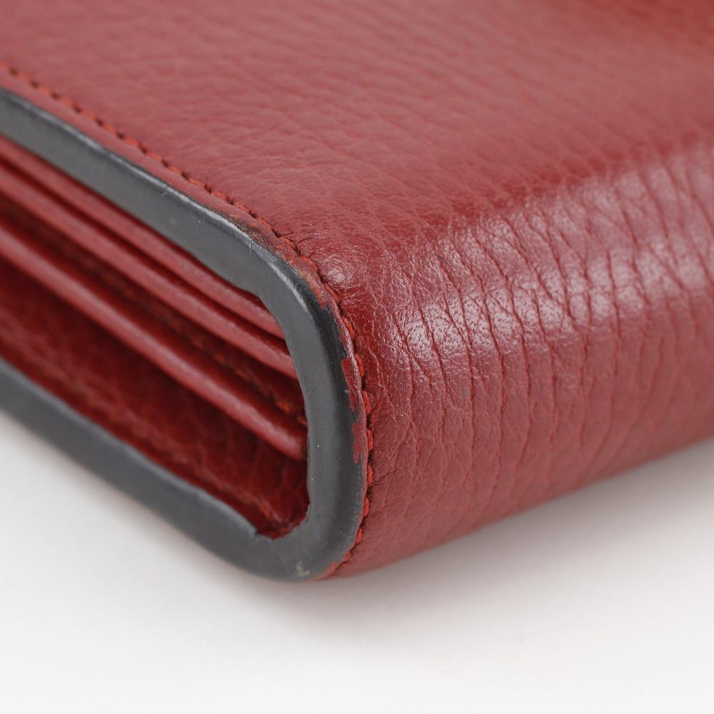 Gucci Dionysus Chain Wallet 401231 Shoulder Red Calfskin Women Used