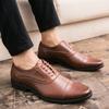 Fashion Men Leisure Derby Shoes Business Dress Shoes Classic Triple Joint Oxford Office Gentleman Footwear for Job Luxury Wedding Shoes