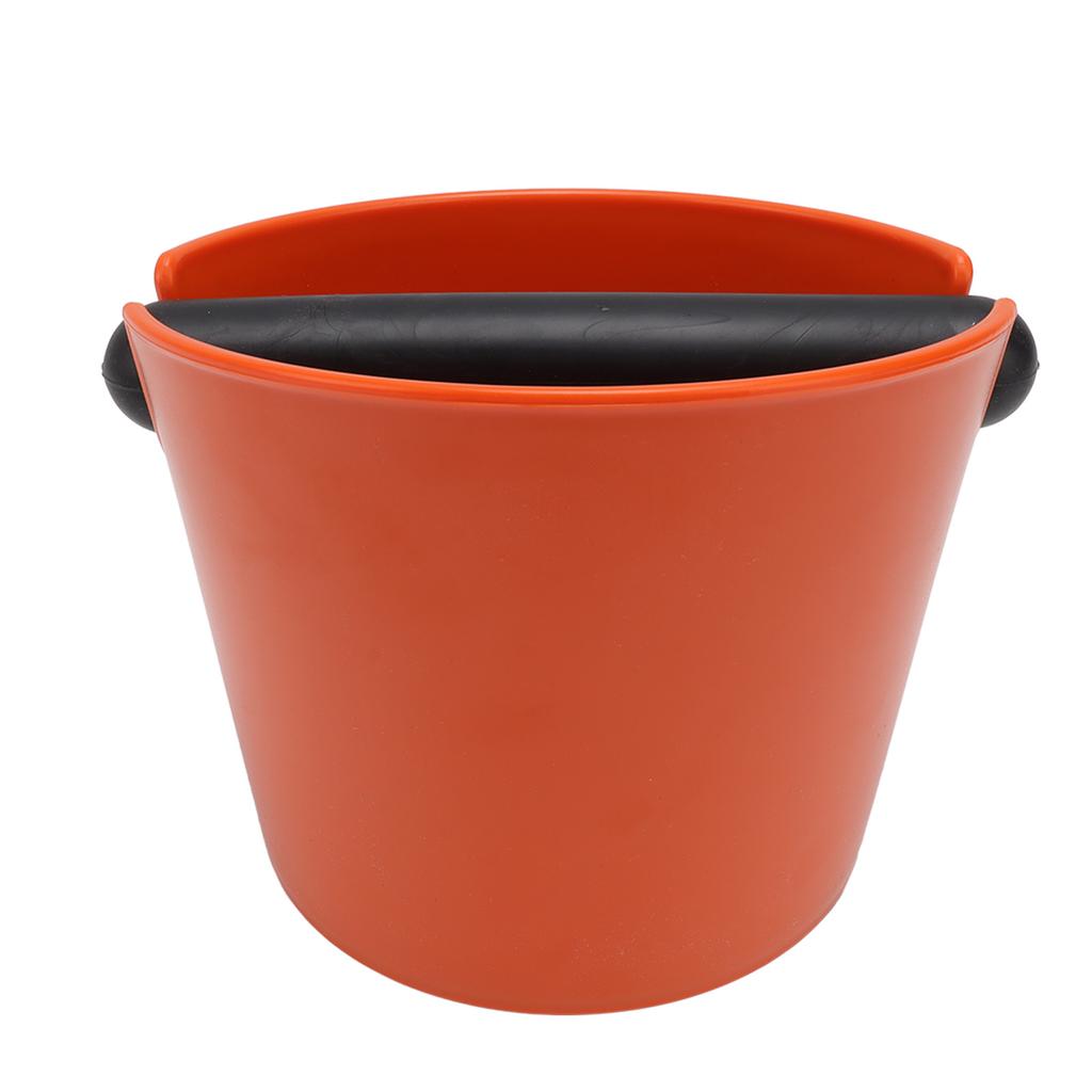 Coffee Knock Box ABS Coffee Dump Bin Round Coffee Ground Container for Semi Automatic Coffee Machine Orange