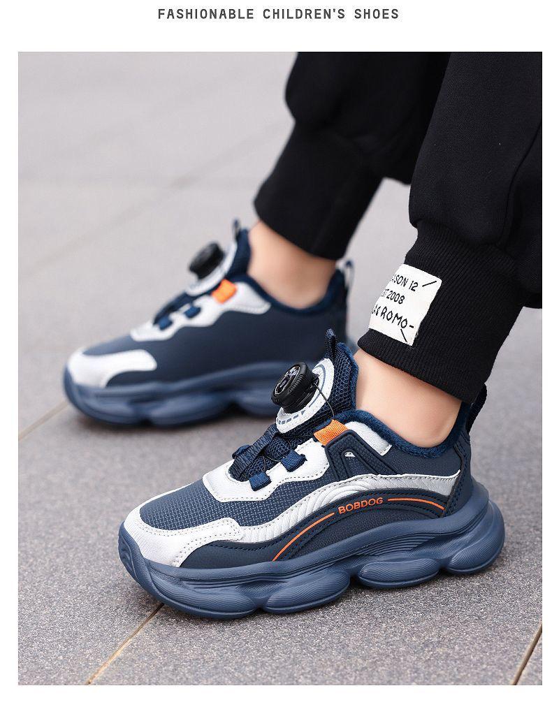 Bobodou Boys' Cotton Sports Shoes - Spring 2026 Collection, Medium & Large Sizes, Double Mesh, Warm & Breathable.