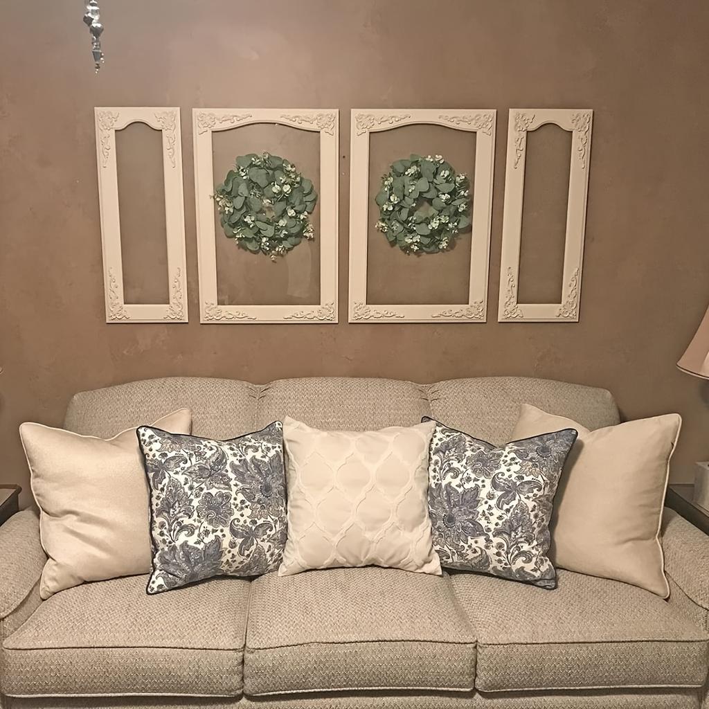 1pc Artificial Eucalyptus Wreath, Plastic Greenery Garland for Home Decor, Versatile Hanging for Various Room Types